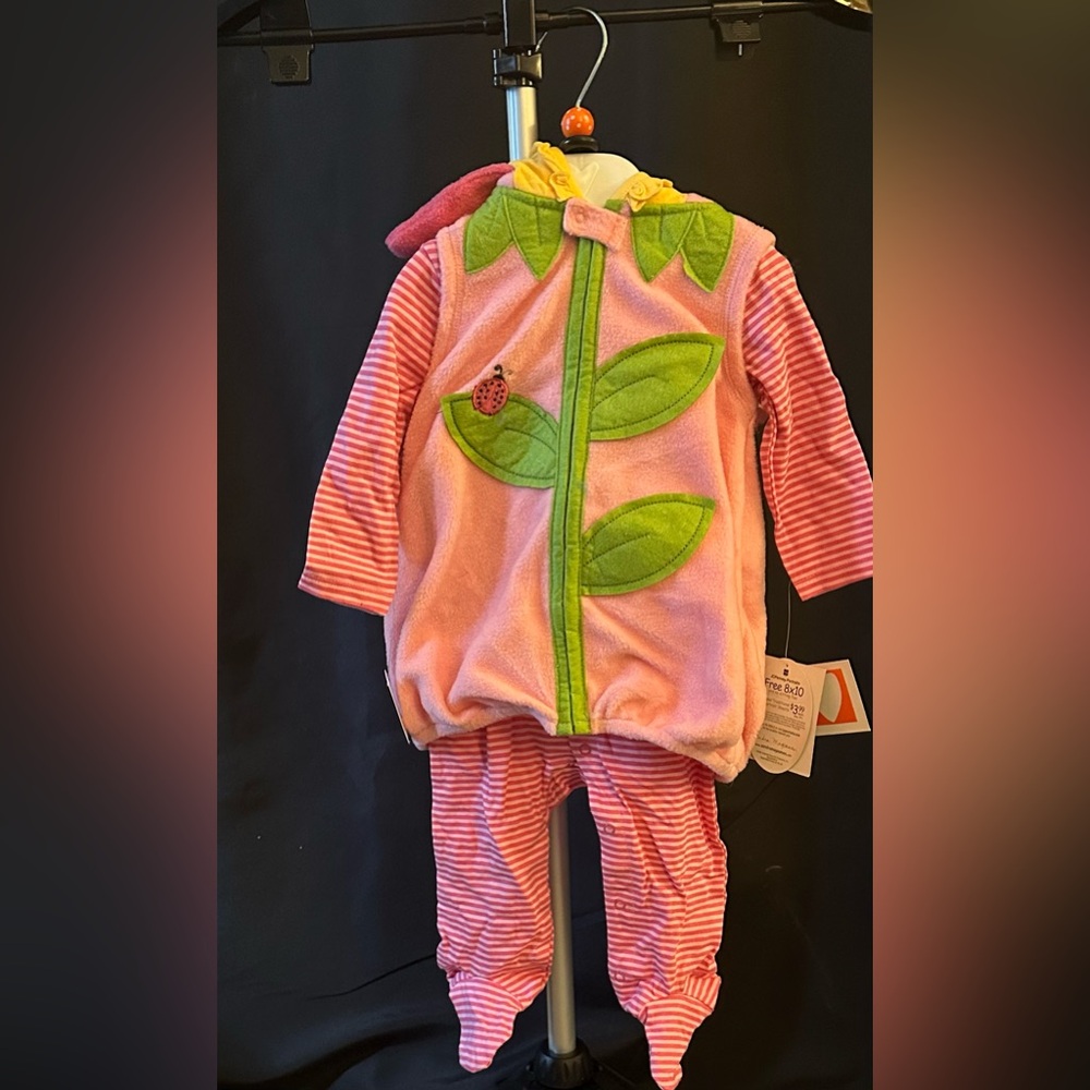 Pink and Green Kids One Piece Footie